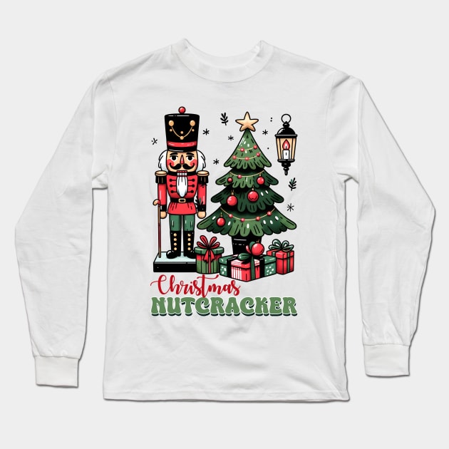 Christmas nutcracker Long Sleeve T-Shirt by MZeeDesigns